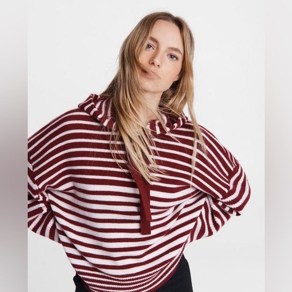 rag & bone Pierce Striped Cashmere Hooded Sweater Size XS - Picture 1 of 7